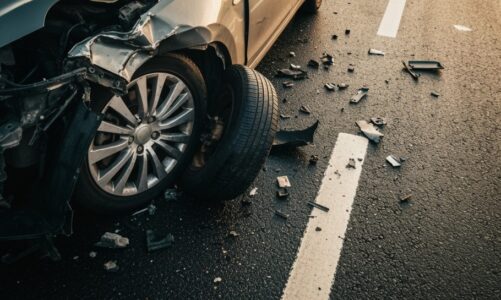 Młody kierowca w szpitalu po zderzeniu Audi z drzewem – silnik wyrwany z pojazdu!